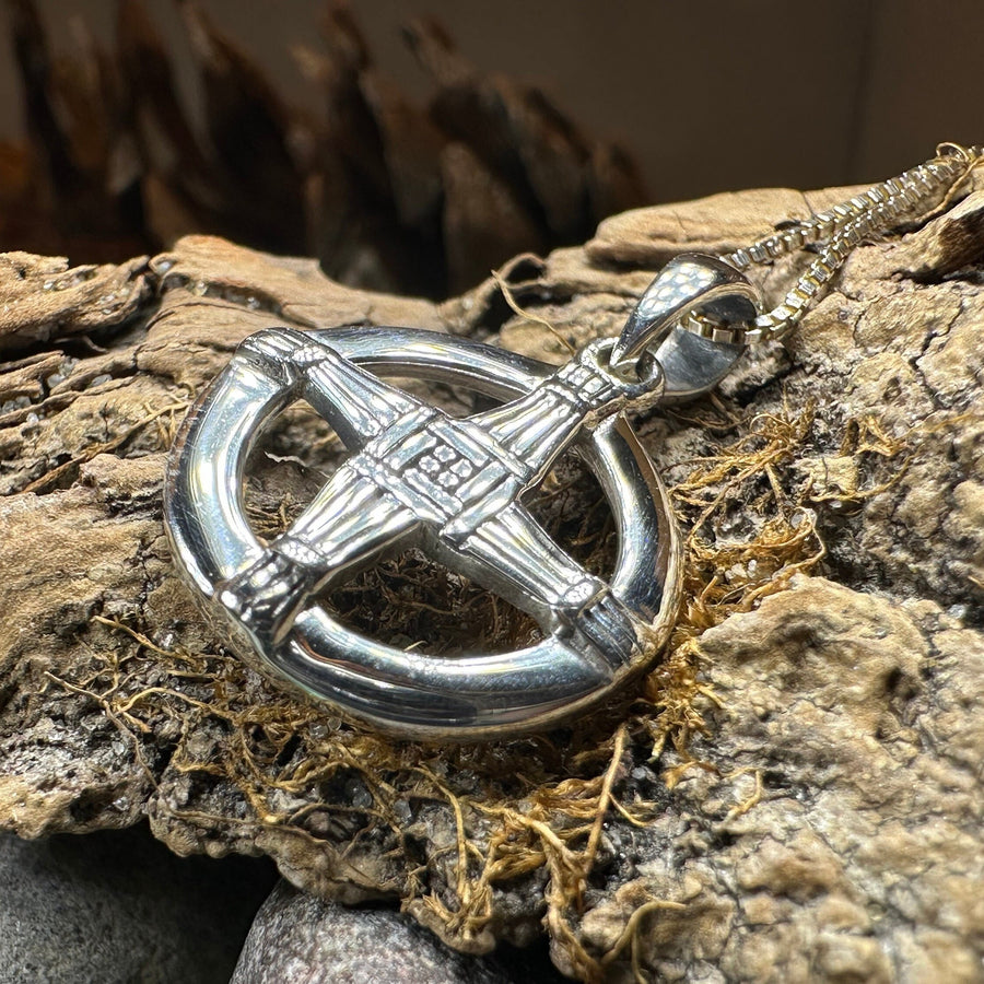 Saint Brigid's Cross, Celtic Cross Pendant, Religious Jewelry, Irish Jewelry, Bridal Jewelry, Anniversary Gift, St. Bridget's Cross Jewelry