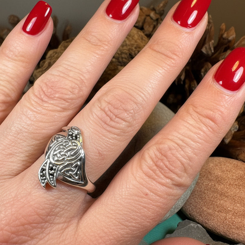 Celtic Raven Ring