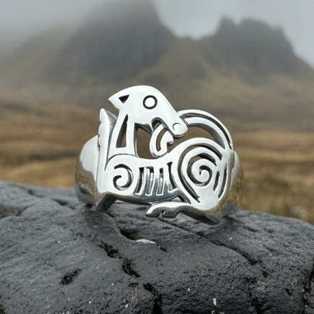 Celtic Dragon Ring, Celtic Ring, Norse Ring, Large Silver Ring, Irish Ring, Irish Dance Gift, Anniversary Gift, Ireland Ring, Wiccan Ring