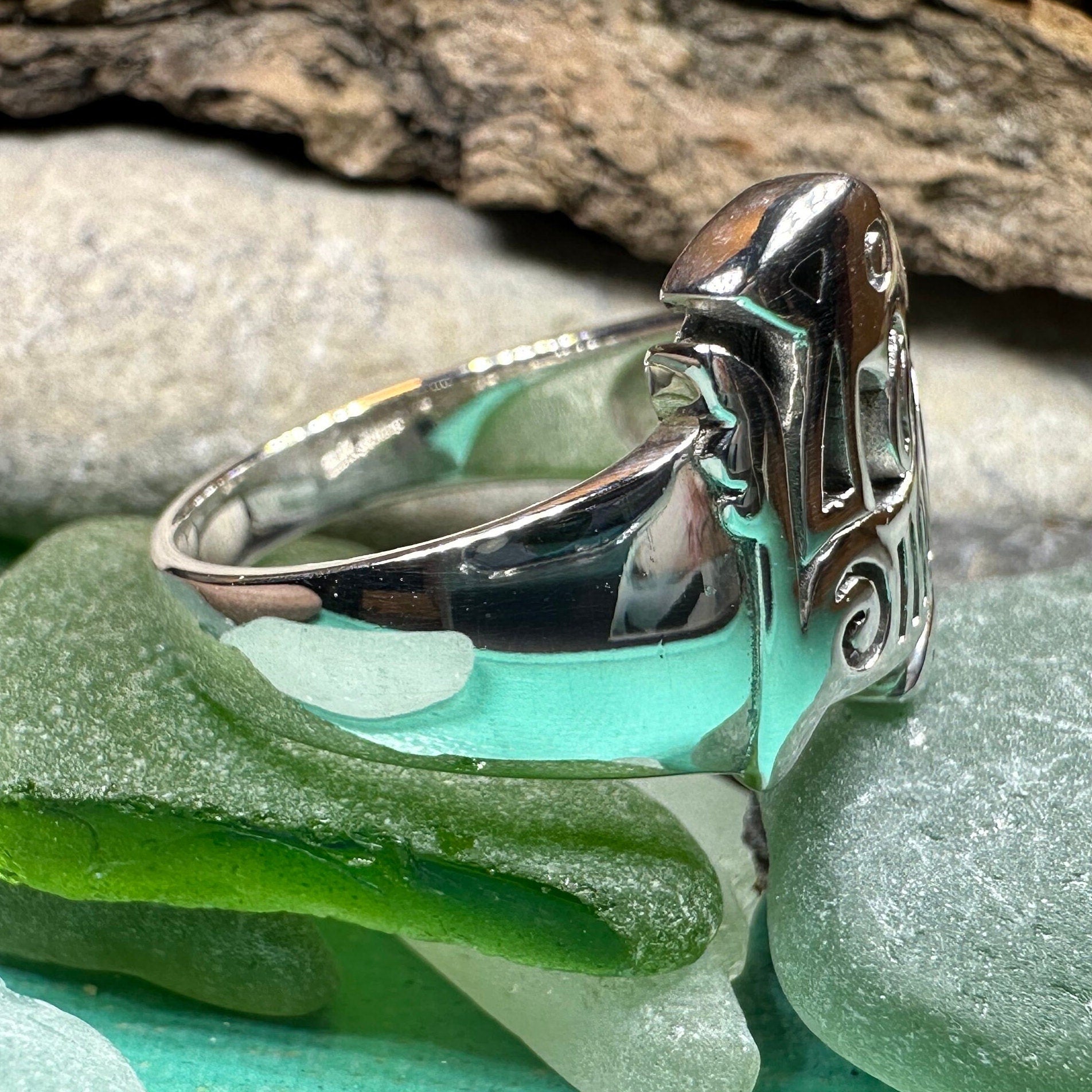 Pictish Lore Celtic Dragon Ring in Sterling Silver – Celtic