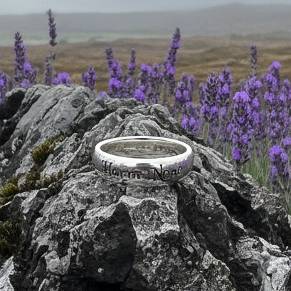 Harm None Ring, Pagan Ring, Wiccan Jewelry, Celtic Jewelry, Pagan Ring, Witch Gift, Wedding Band, Pagan Ring, Amethyst Wiccan Ring