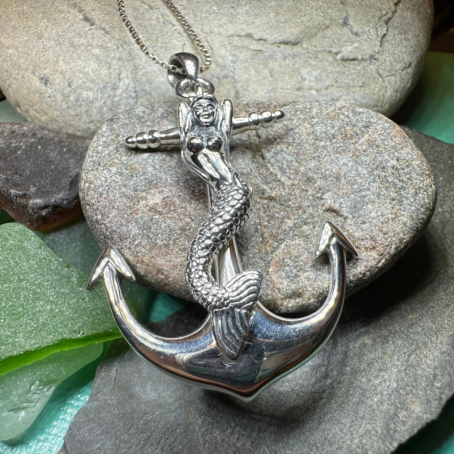 Mermaid Anchor Necklace — view 7