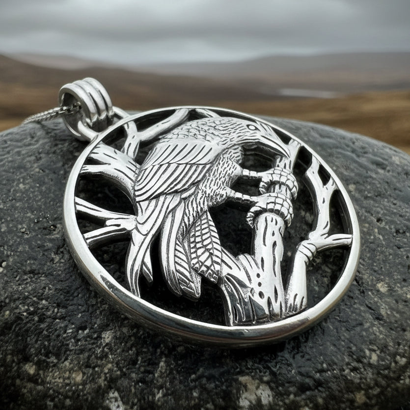Orna Raven Necklace in Sterling Silver
