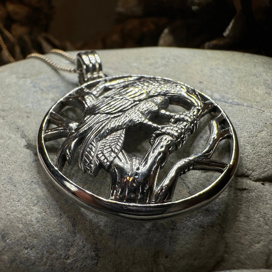 Orna Raven Necklace in Sterling Silver