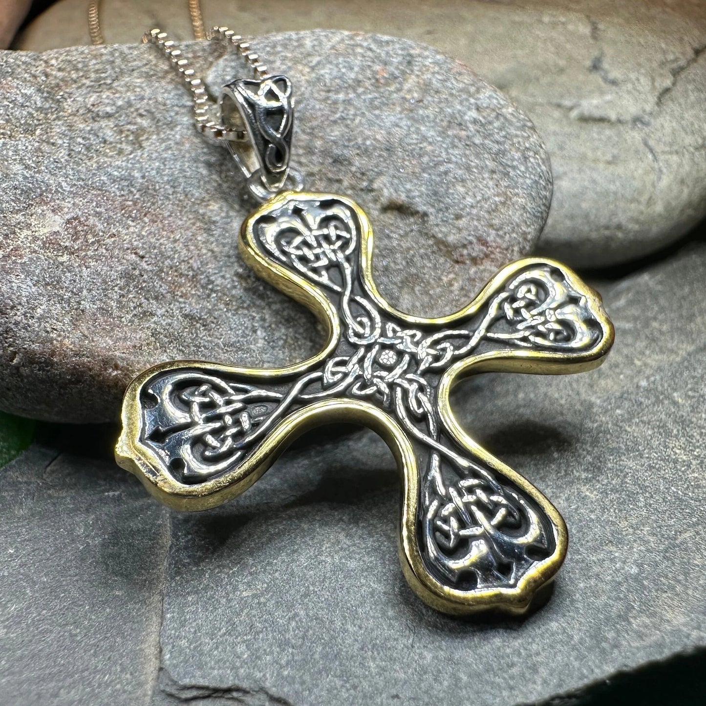 Alfred Celtic Cross Necklace in Sterling Silver