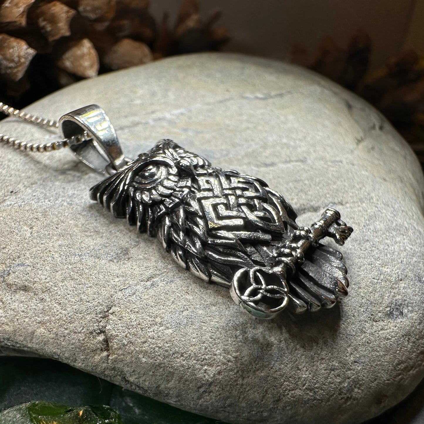 Elin Owl Necklace — view 3