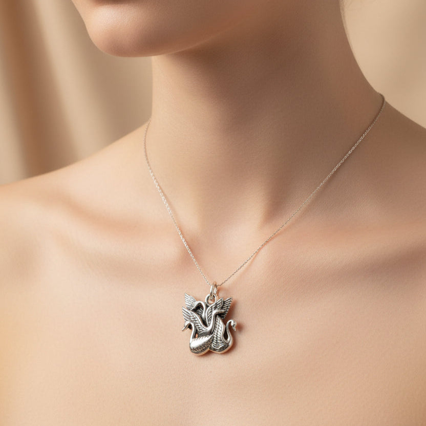 Swan Necklace, Children of Lir Jewelry, Celtic Jewelry, Mom Gift, Nature Necklace, Irish Jewelry, Ireland Jewelry, Nature Necklace