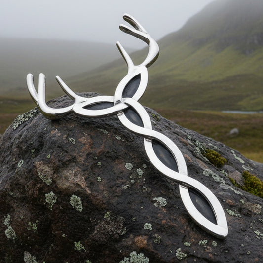 Stag Kilt Pin, Celtic Jewelry, Scottish Kilt Brooch, Tartan Pin, Celtic Groom Gift, Best Man Gift, Bagpiper Gift, Scotland Jewelry