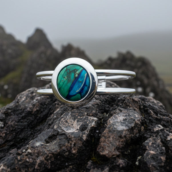 Scotland Heather Bracelet, Scottish Jewelry, Outlander Jewelry, Nature Jewelry, Friendship Gift, Mom Gift, Celtic Bracelet, Heather Gem Gift
