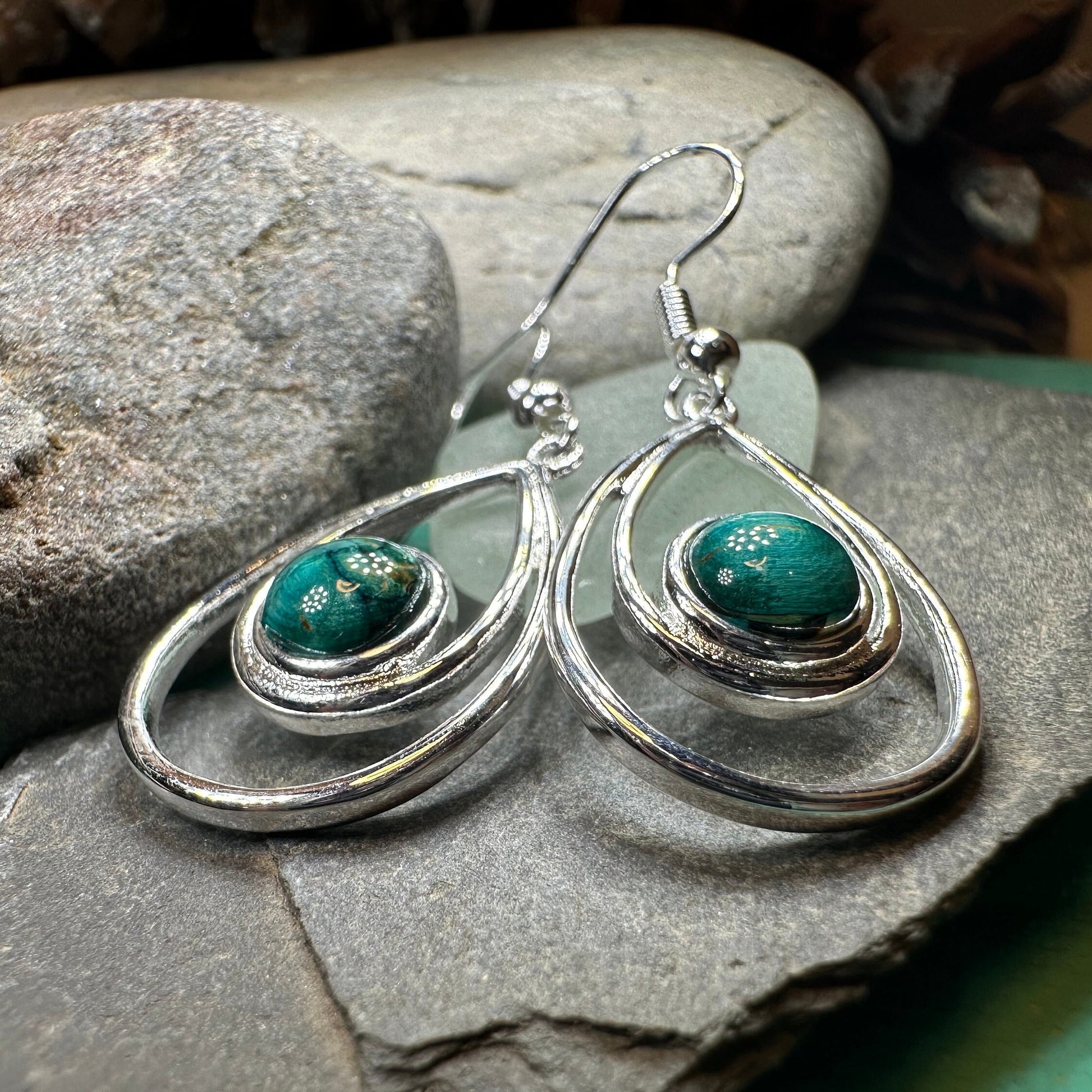 Celtic Drop Earrings, Scotland Jewelry, Heathergems Earrings, Outlander Jewelry, Celtic Jewelry, Wiccan Jewelry, Norse Jewelry