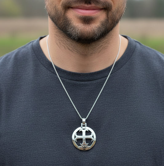 Knight's Templar Celtic Cross Necklace — view 3