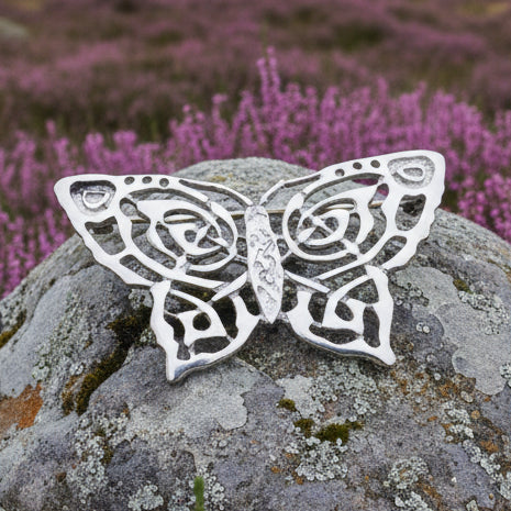 Butterfly Brooch, Nature Jewelry, Celtic Knot Pin, Insect Jewelry, Butterfly Pin, Anniversary Gift, Celtic Jewelry, Irish Jewelry