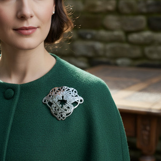 Large Celtic Cara Brooch - Handmade in Scotland