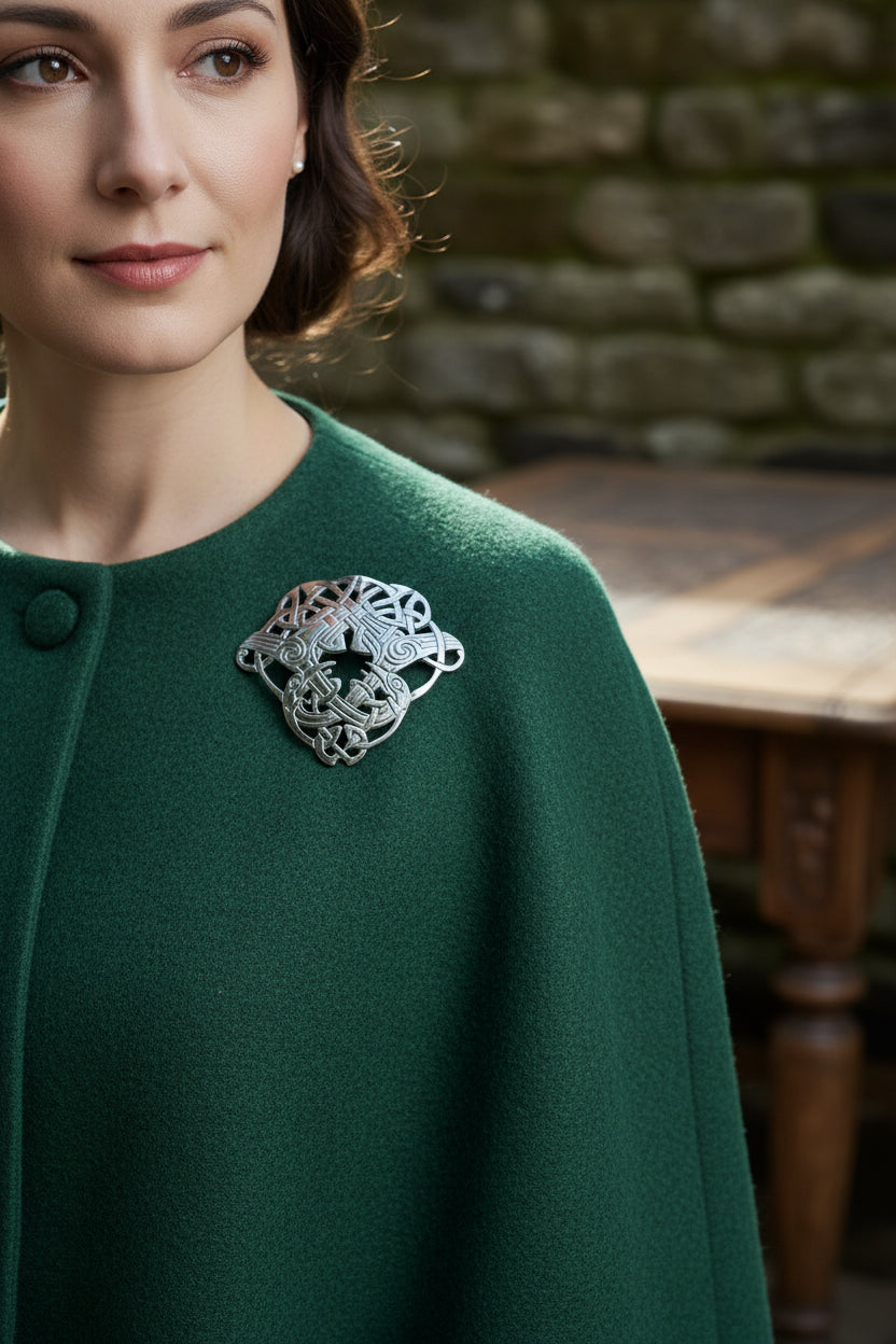 Large Celtic Cara Brooch - Handmade in Scotland