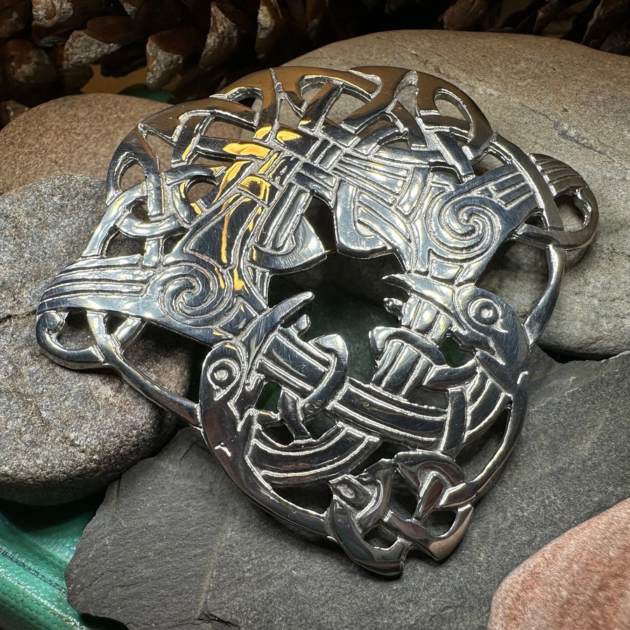 Large Celtic Cara Brooch - Handmade in Scotland
