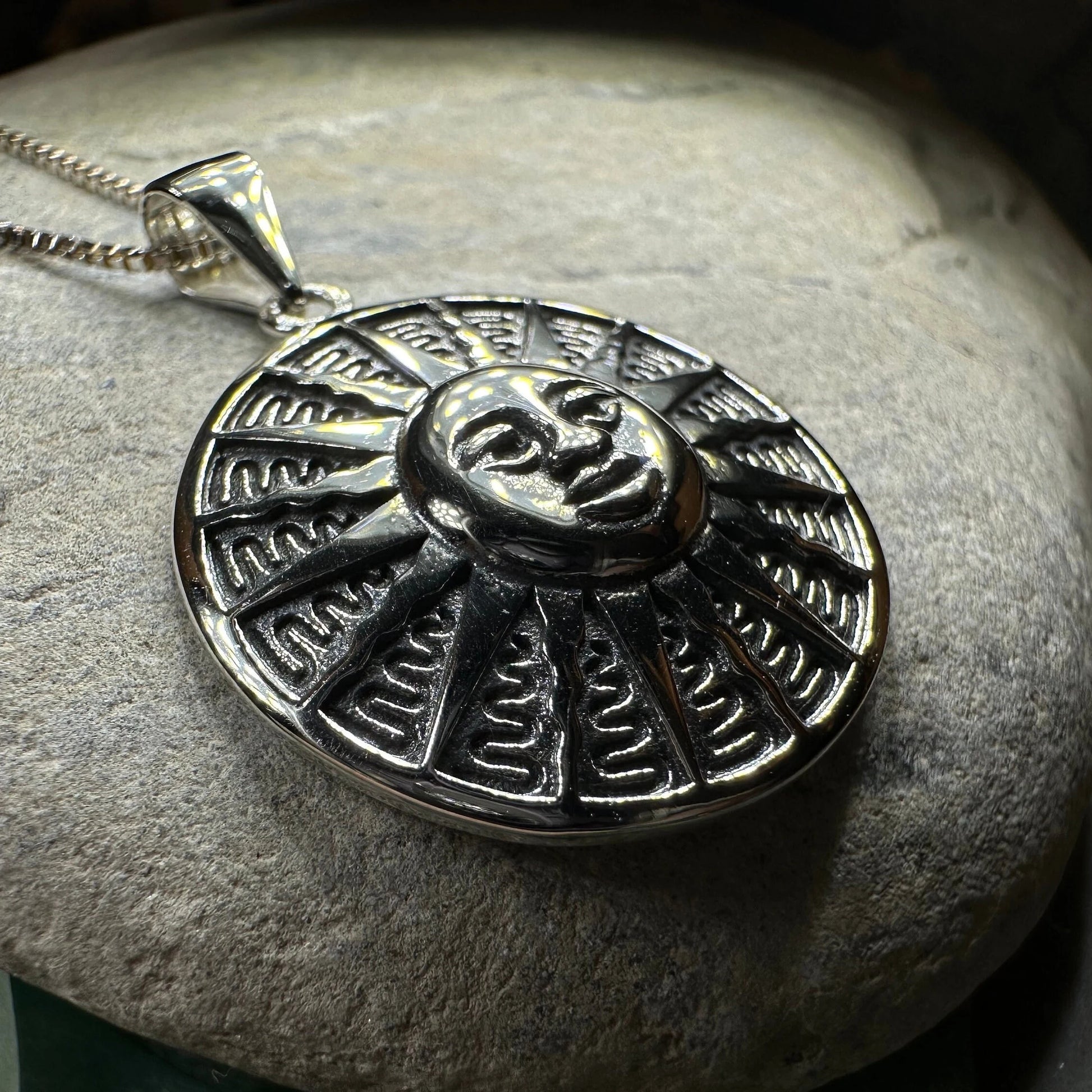 Sun Necklace in sterling silver