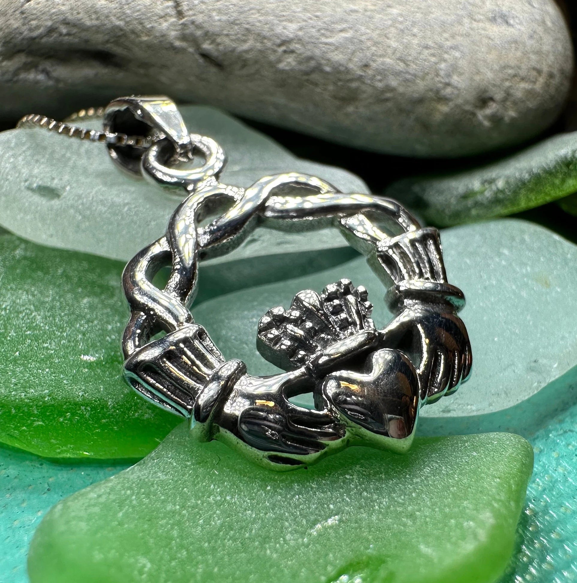 Shanagolden Claddagh Necklace — view 8