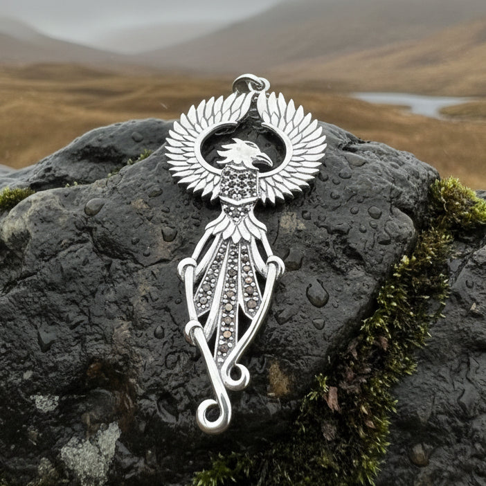 Leigheas Phoenix Necklace in Sterling Silver