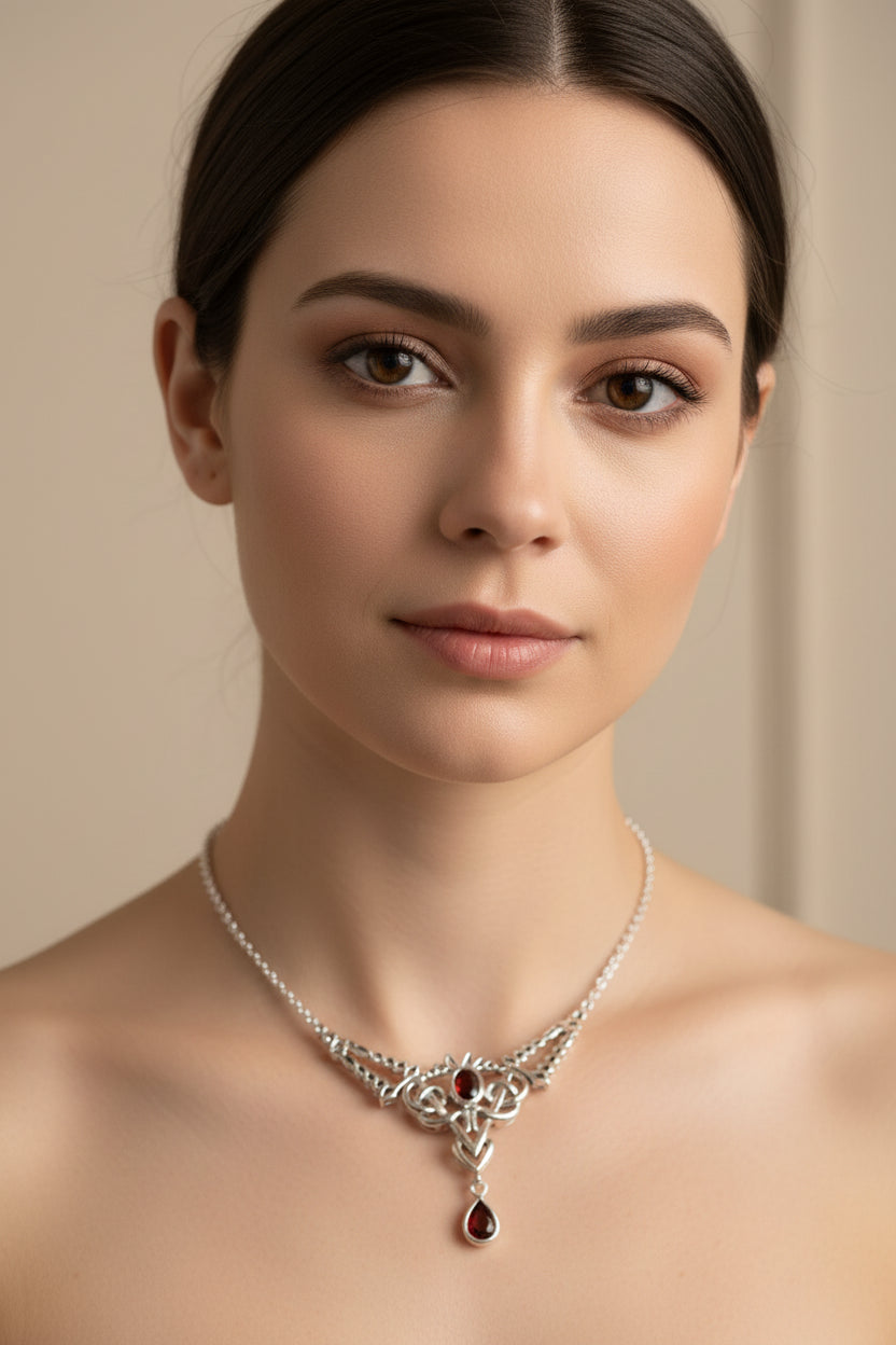 Celtic Queen Necklace in Sterling Silver — view 7