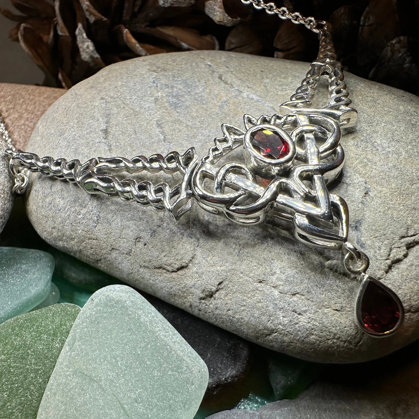 Celtic Queen Necklace in Sterling Silver — view 2