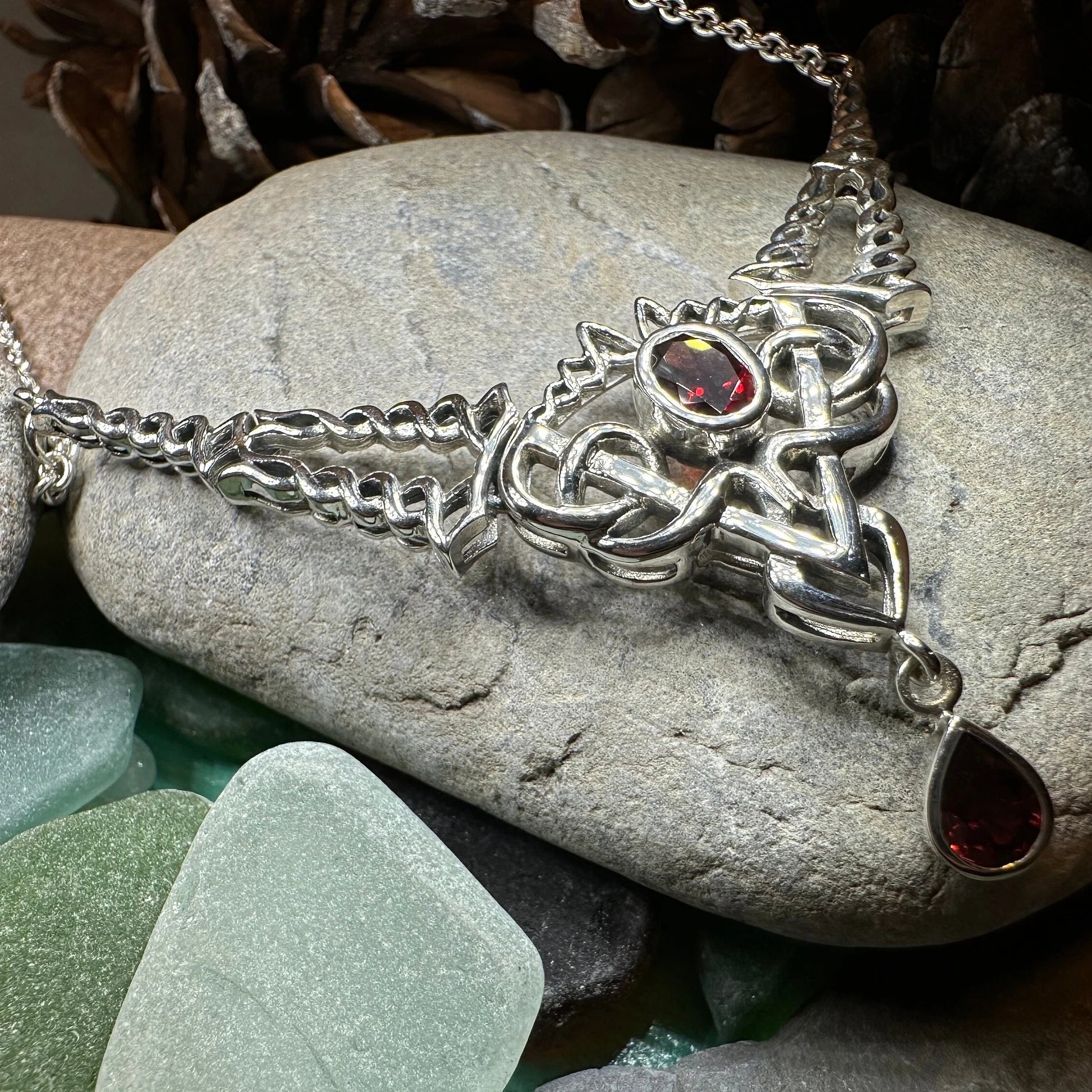 Celtic Queen Necklace in Sterling Silver — view 2