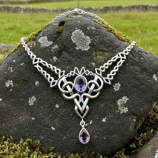 Celtic Queen Necklace in Sterling Silver — view 3