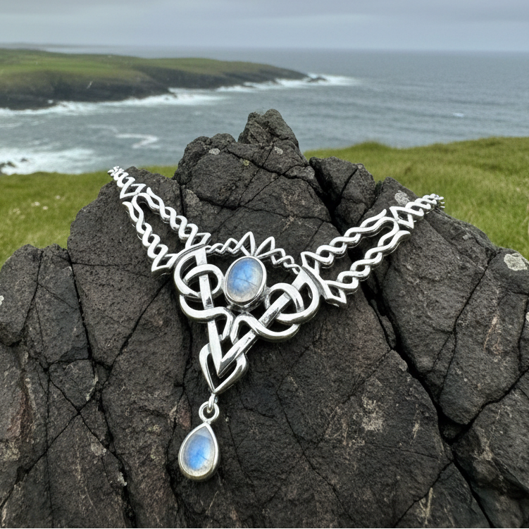 Celtic Queen Necklace in Sterling Silver — view 5