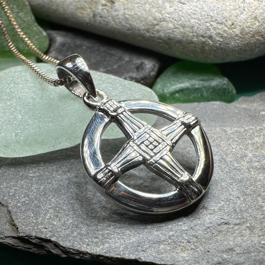 Saint Brigid's Cross, Celtic Cross Pendant, Religious Jewelry, Irish Jewelry, Bridal Jewelry, Anniversary Gift, St. Bridget's Cross Jewelry
