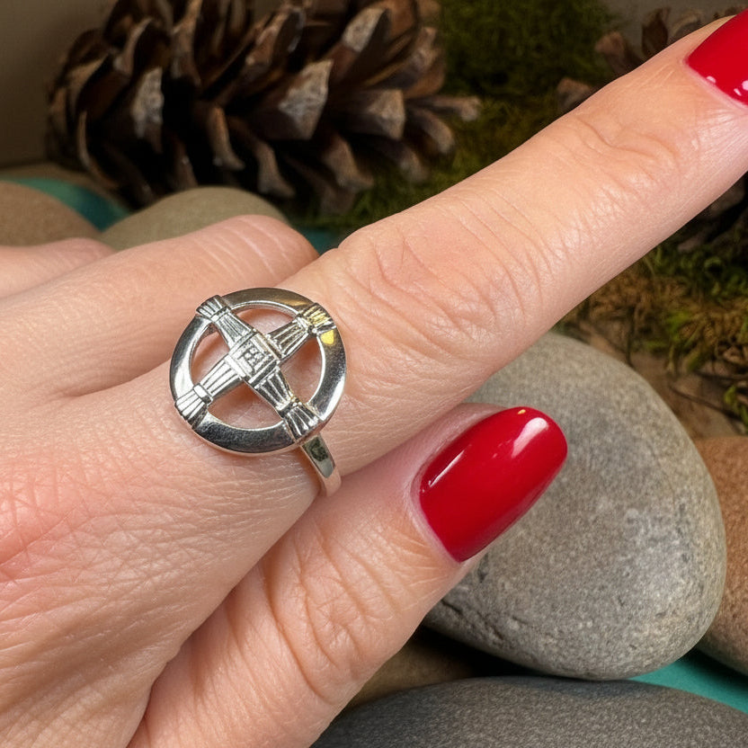 Saint Brigid's Cross Ring, Irish Ring, Celtic Cross Ring, Boho Ring, Ireland Jewelry, Celtic Jewelry, Wiccan Ring, Wife Gift, Mom Gift