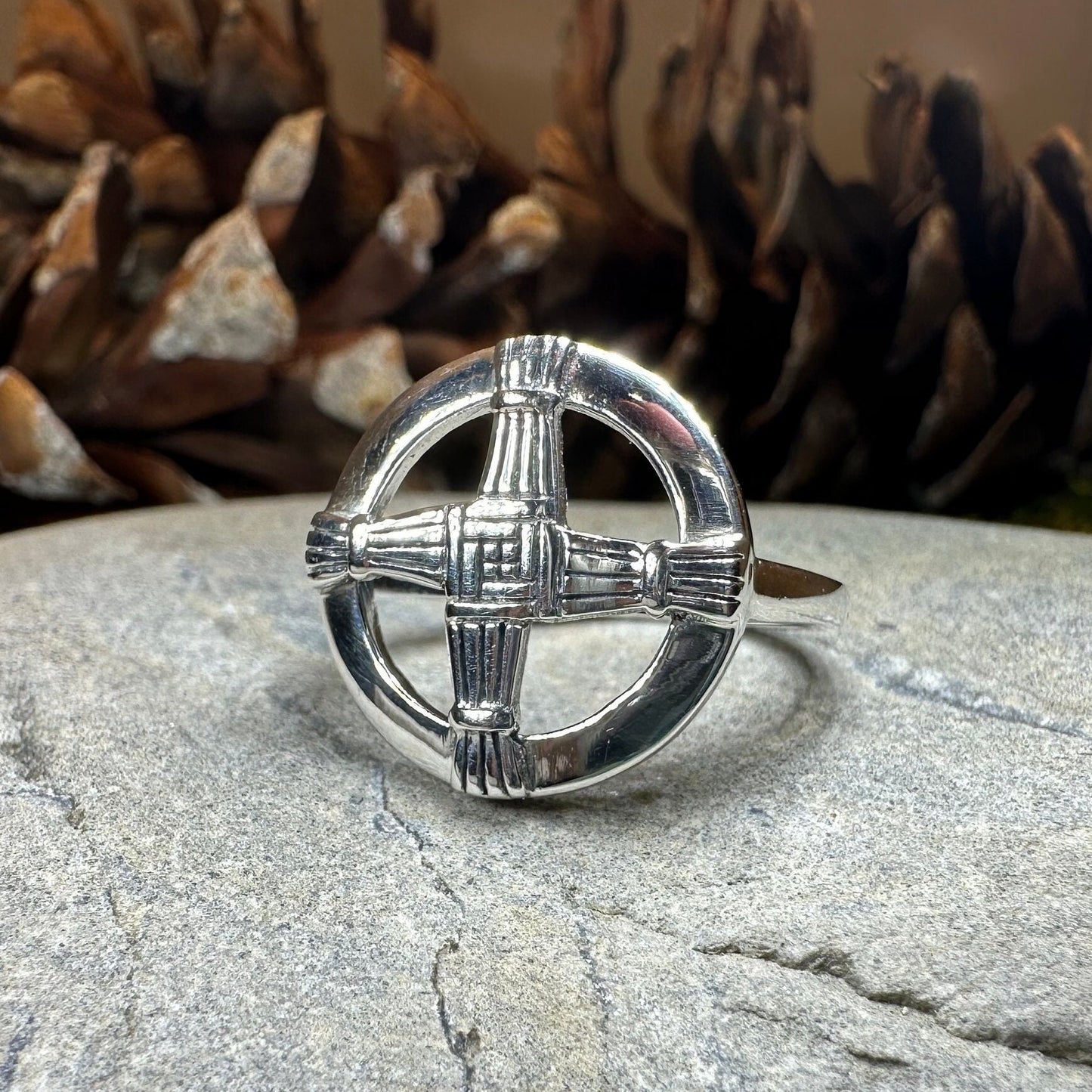 Saint Brigid's Cross Ring, Irish Ring, Celtic Cross Ring, Boho Ring, Ireland Jewelry, Celtic Jewelry, Wiccan Ring, Wife Gift, Mom Gift