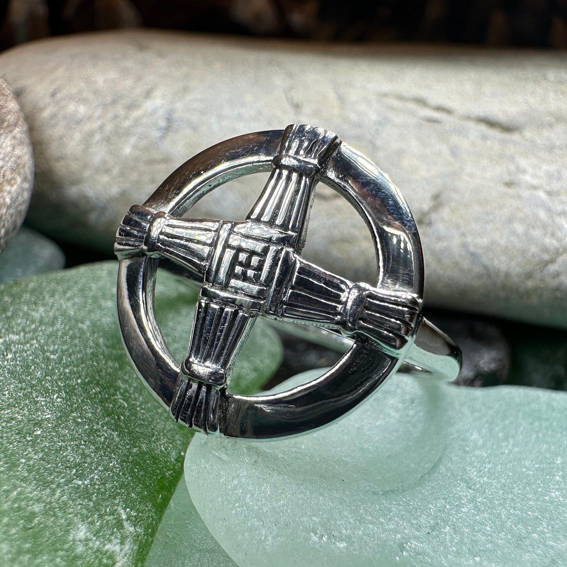 Saint Brigid's Cross Ring, Irish Ring, Celtic Cross Ring, Boho Ring, Ireland Jewelry, Celtic Jewelry, Wiccan Ring, Wife Gift, Mom Gift