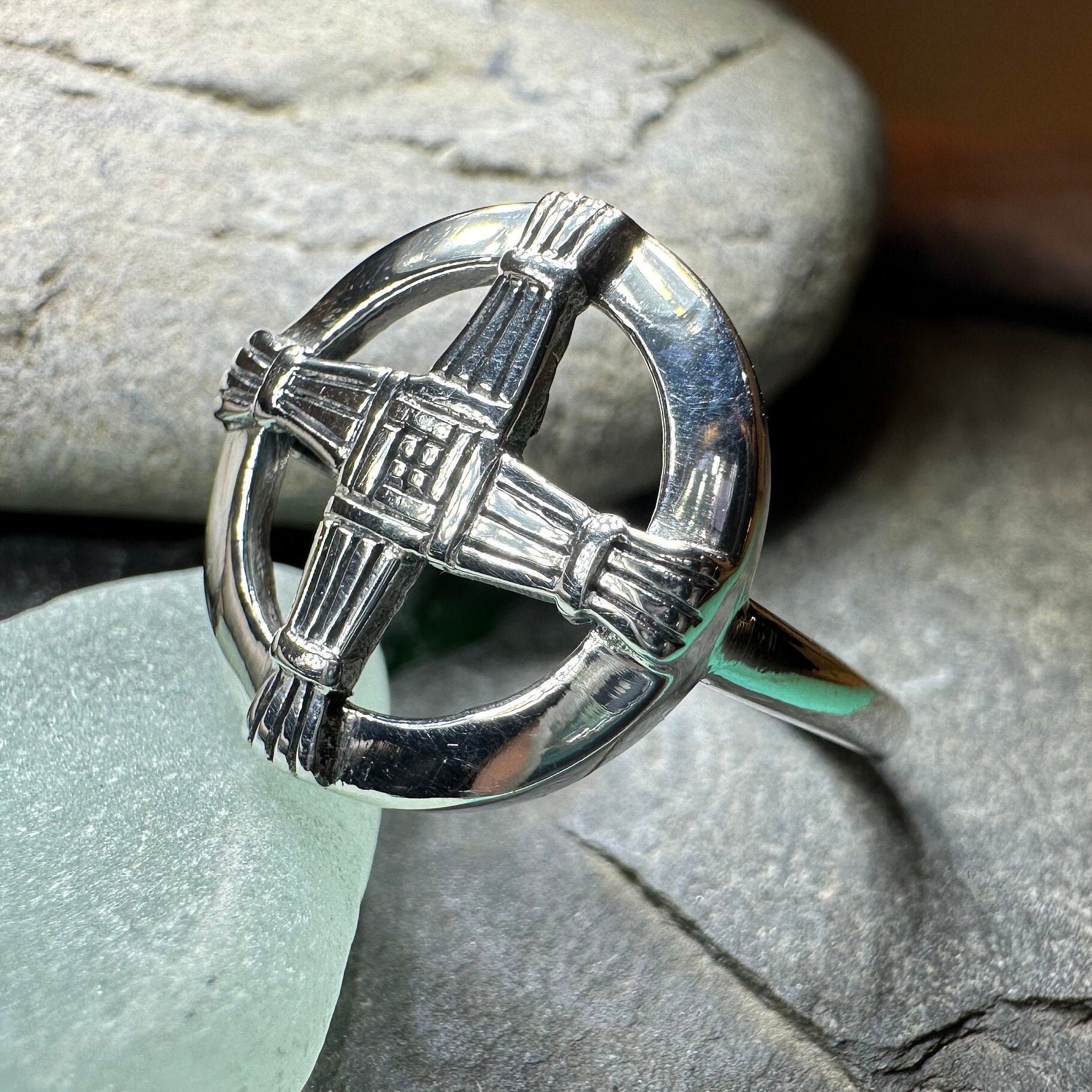 Saint Brigid's Cross Ring, Irish Ring, Celtic Cross Ring, Boho Ring, Ireland Jewelry, Celtic Jewelry, Wiccan Ring, Wife Gift, Mom Gift