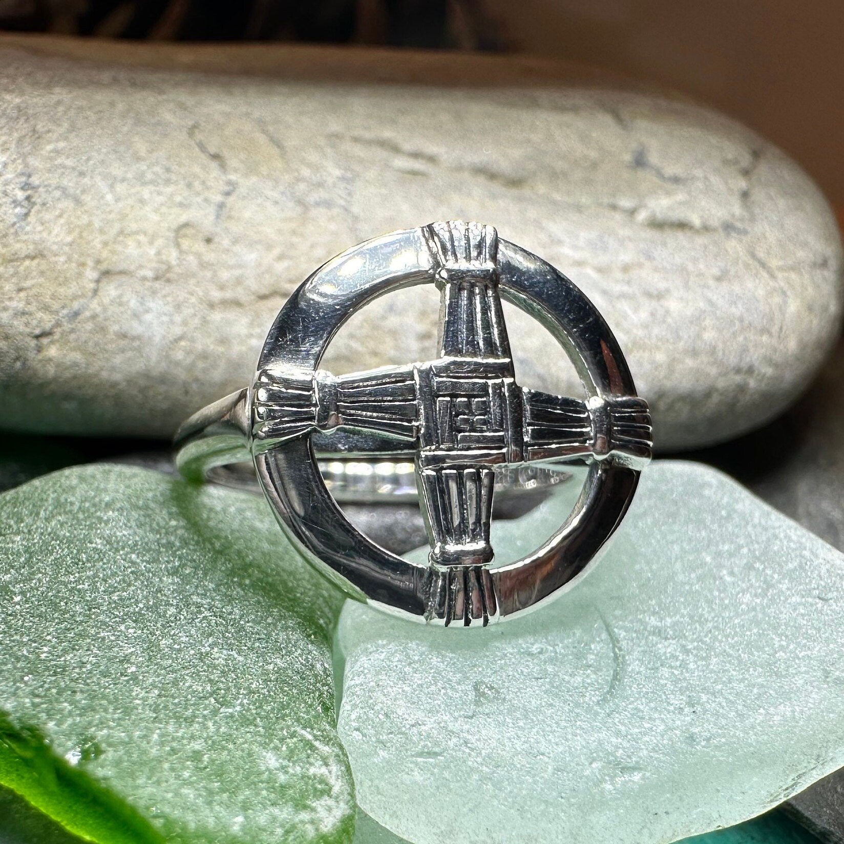 Saint Brigid's Cross Ring, Irish Ring, Celtic Cross Ring, Boho Ring, Ireland Jewelry, Celtic Jewelry, Wiccan Ring, Wife Gift, Mom Gift
