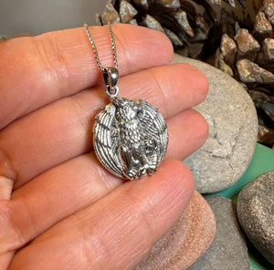 Handcrafted Gryphon Necklace Silver Griffin Pendant, Medieval...