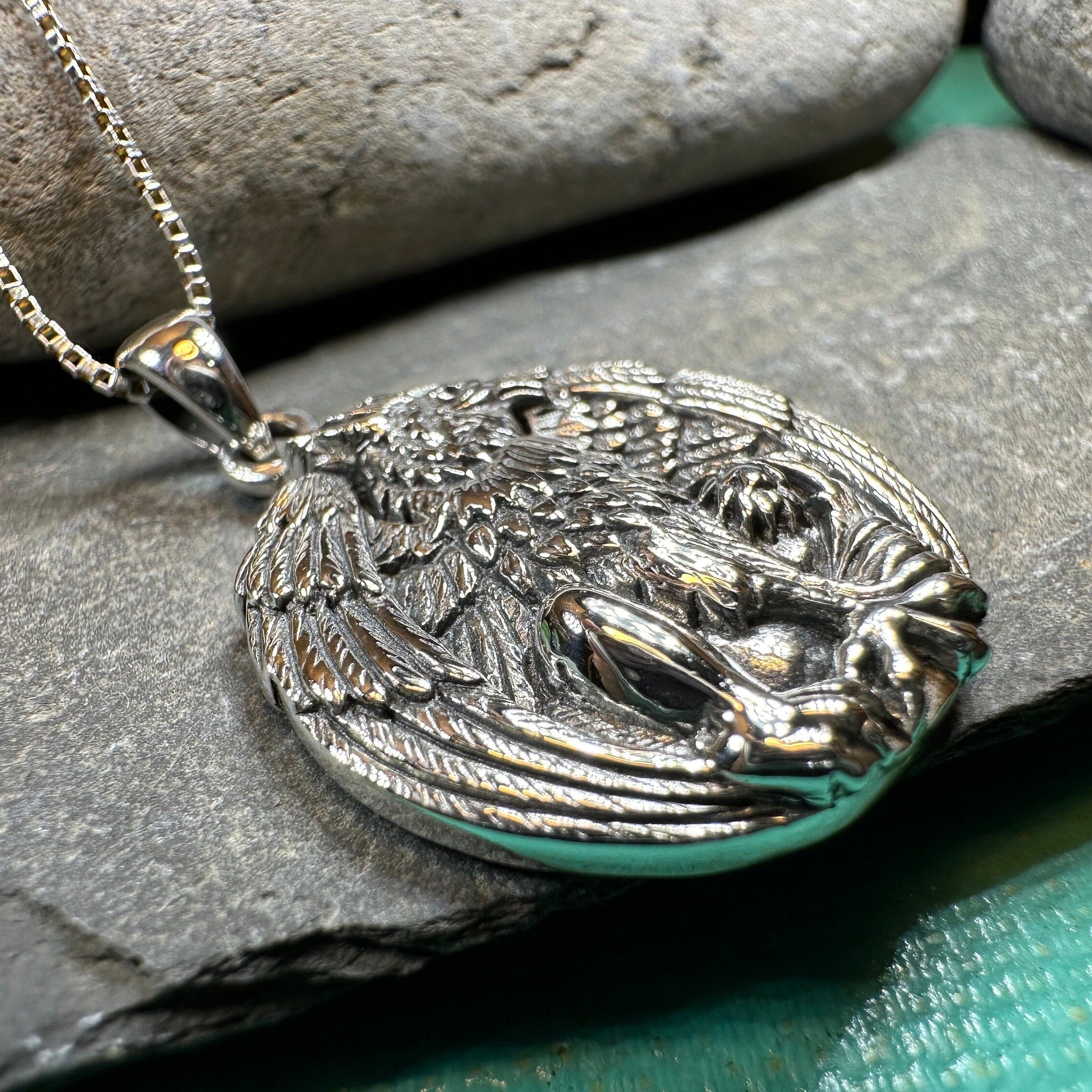 Legendary Griffin Necklace in Sterling Silver – Celtic Crystal