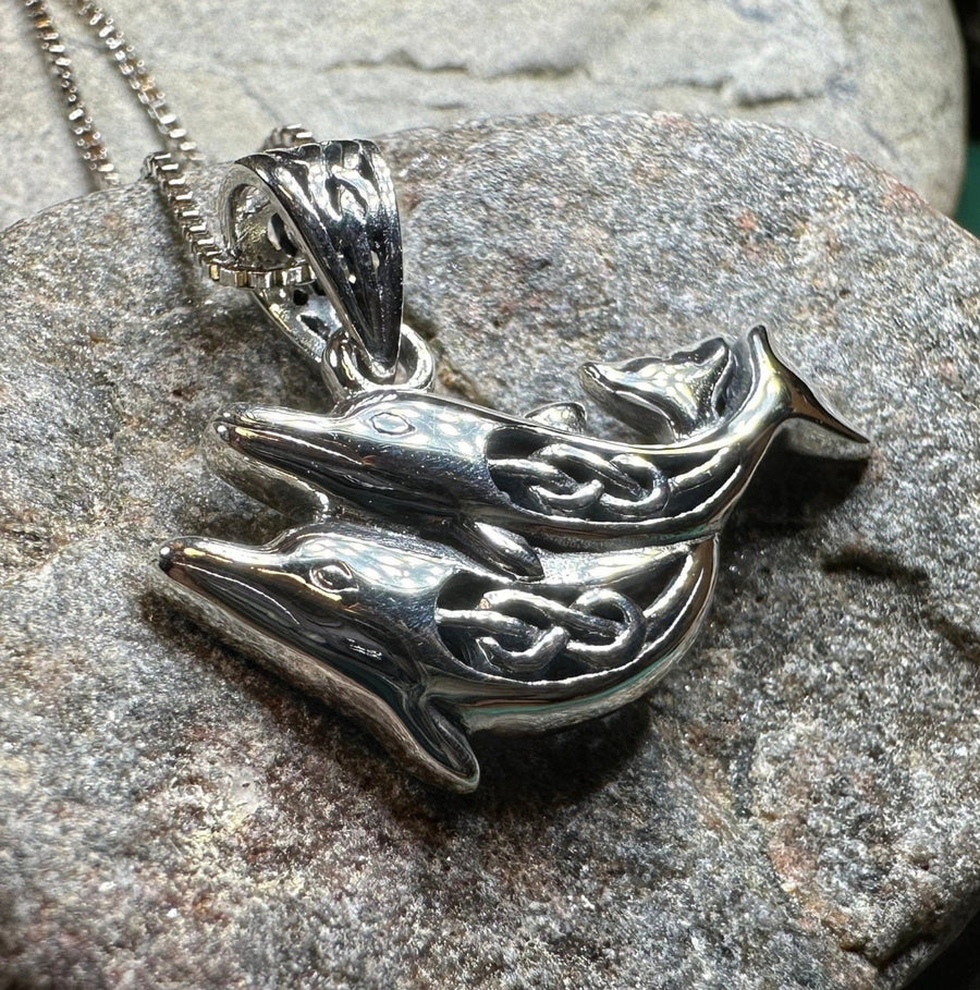 Dolphin Necklace, Celtic Jewelry, Irish Jewerly, Celtic Knot Jewelry, Beach Jewelry, Fish Necklace, Nautical Jewelry, Sea Jewelry, Mom Gift