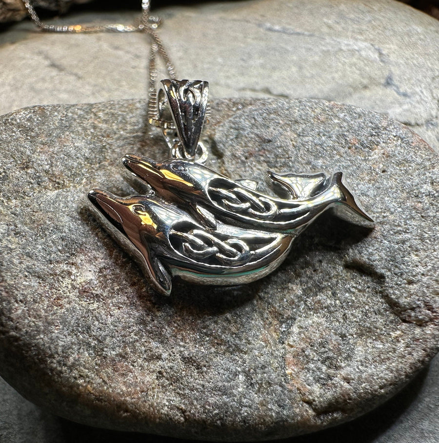 Dolphin Necklace, Celtic Jewelry, Irish Jewerly, Celtic Knot Jewelry, Beach Jewelry, Fish Necklace, Nautical Jewelry, Sea Jewelry, Mom Gift