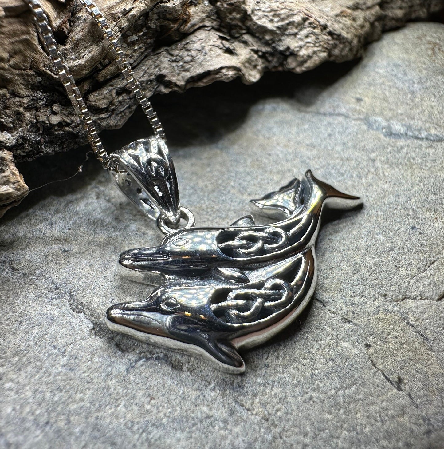 Dolphin Necklace, Celtic Jewelry, Irish Jewerly, Celtic Knot Jewelry, Beach Jewelry, Fish Necklace, Nautical Jewelry, Sea Jewelry, Mom Gift