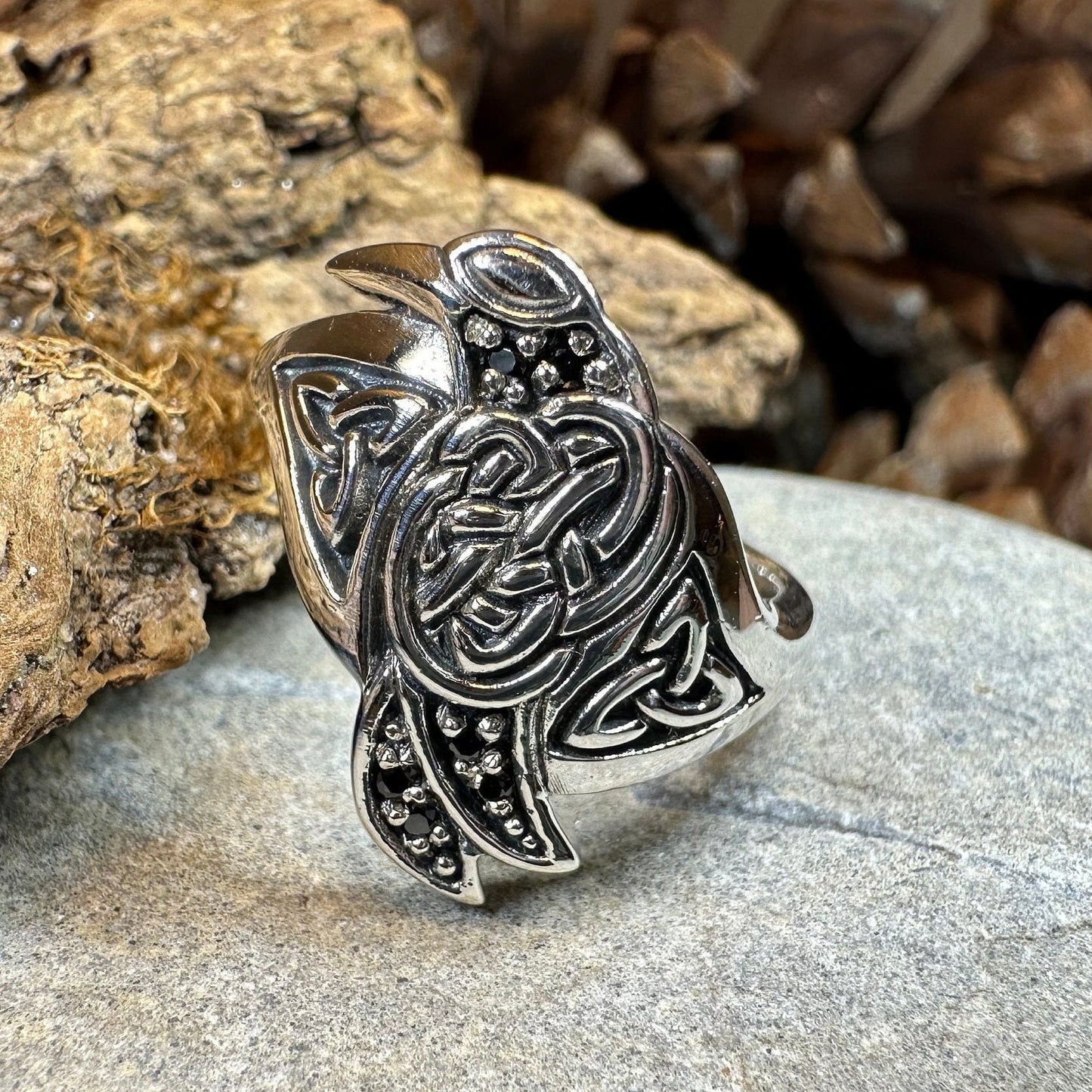 Celtic Raven Ring