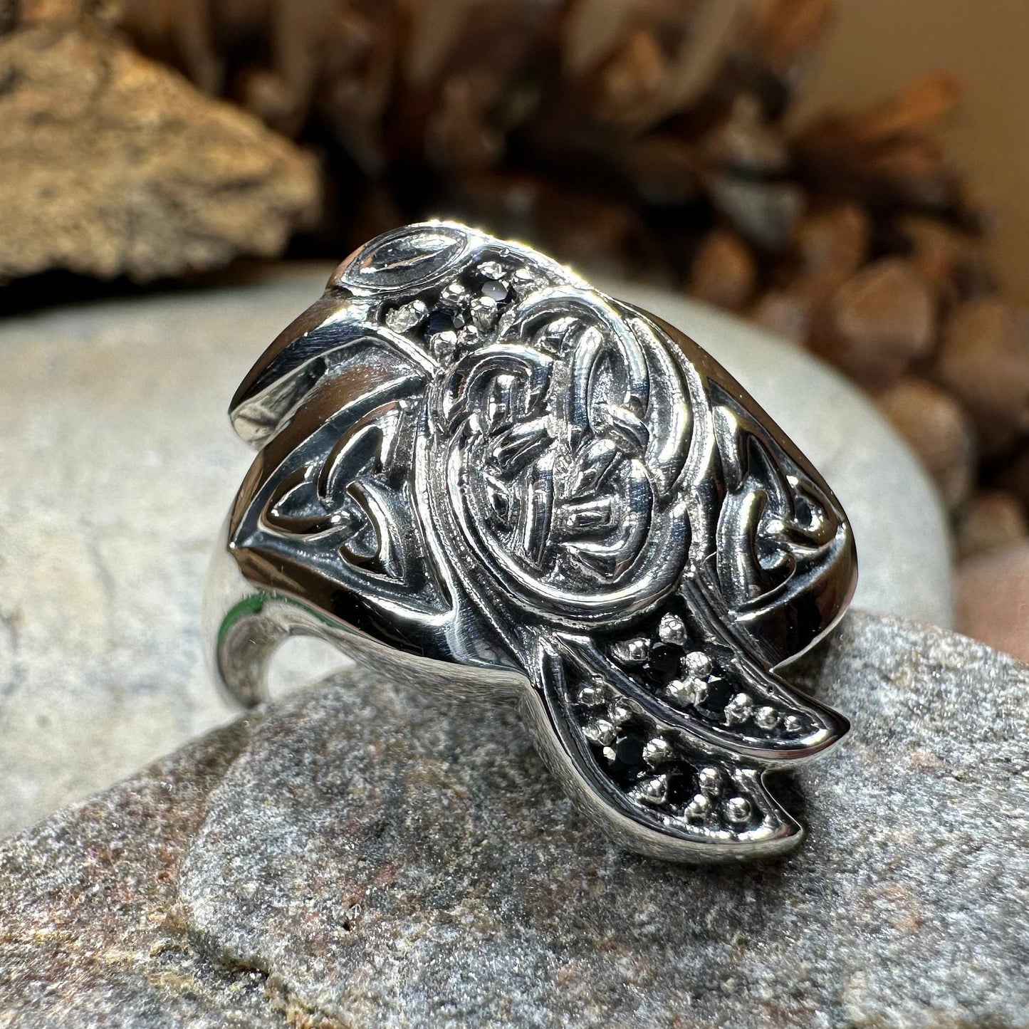 Celtic Raven Ring