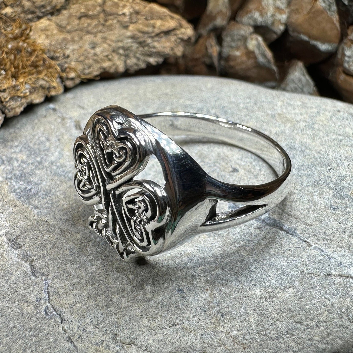 Shamrock Ring, Celtic Ring, Irish Jewelry, Clover Jewelry, Irish Gift, Irish Dance Gift, Anniversary Gift, Large Ireland Ring, Mom Gift