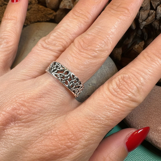 Trinity Knot Ring, Celtic Ring, Promise Ring, Silver Man's Ring, Irish Ring, Irish Dance Gift, Anniversary Gift, Ireland Ring, Silver Band
