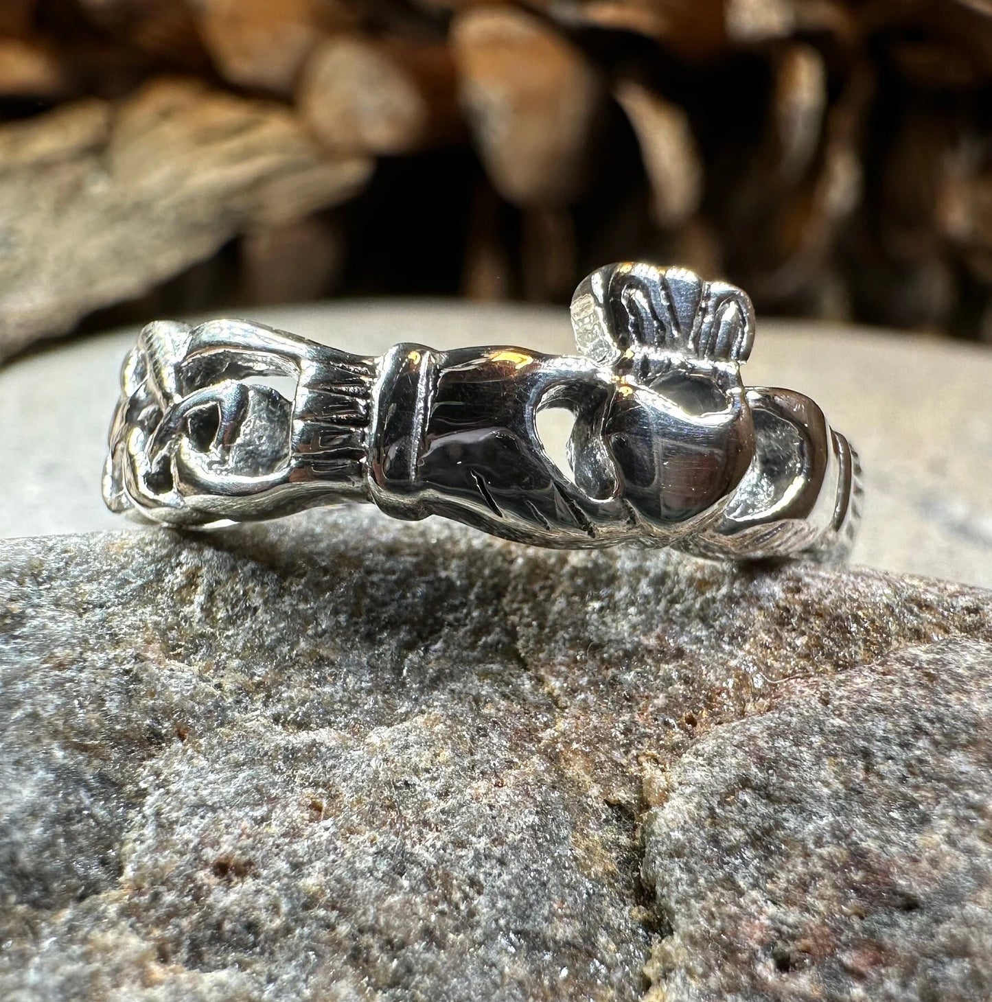 Folklore Irish Claddagh Ring in Sterling Silver