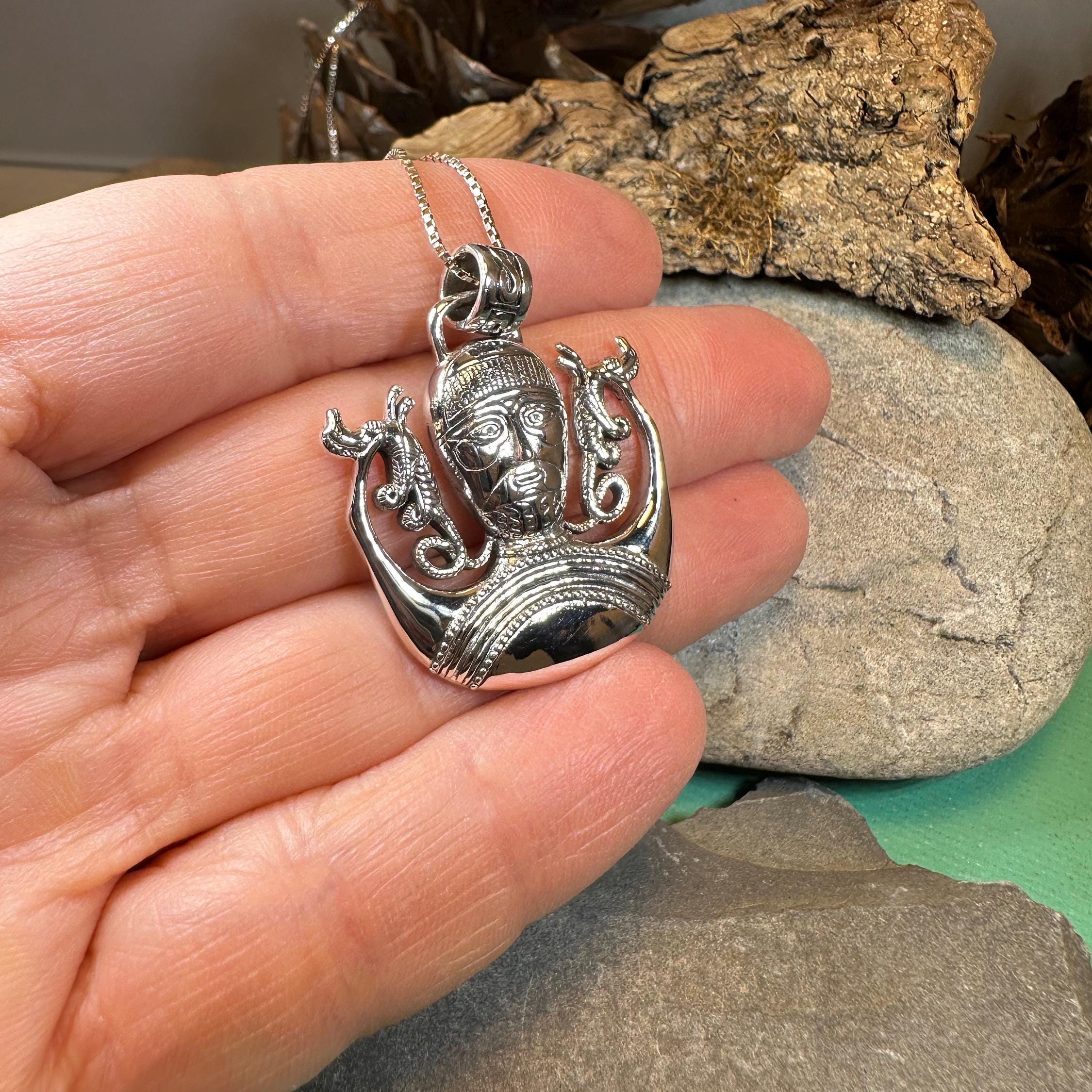Hunt Master Cernunnos Necklace in Sterling Silver – Celtic Crystal