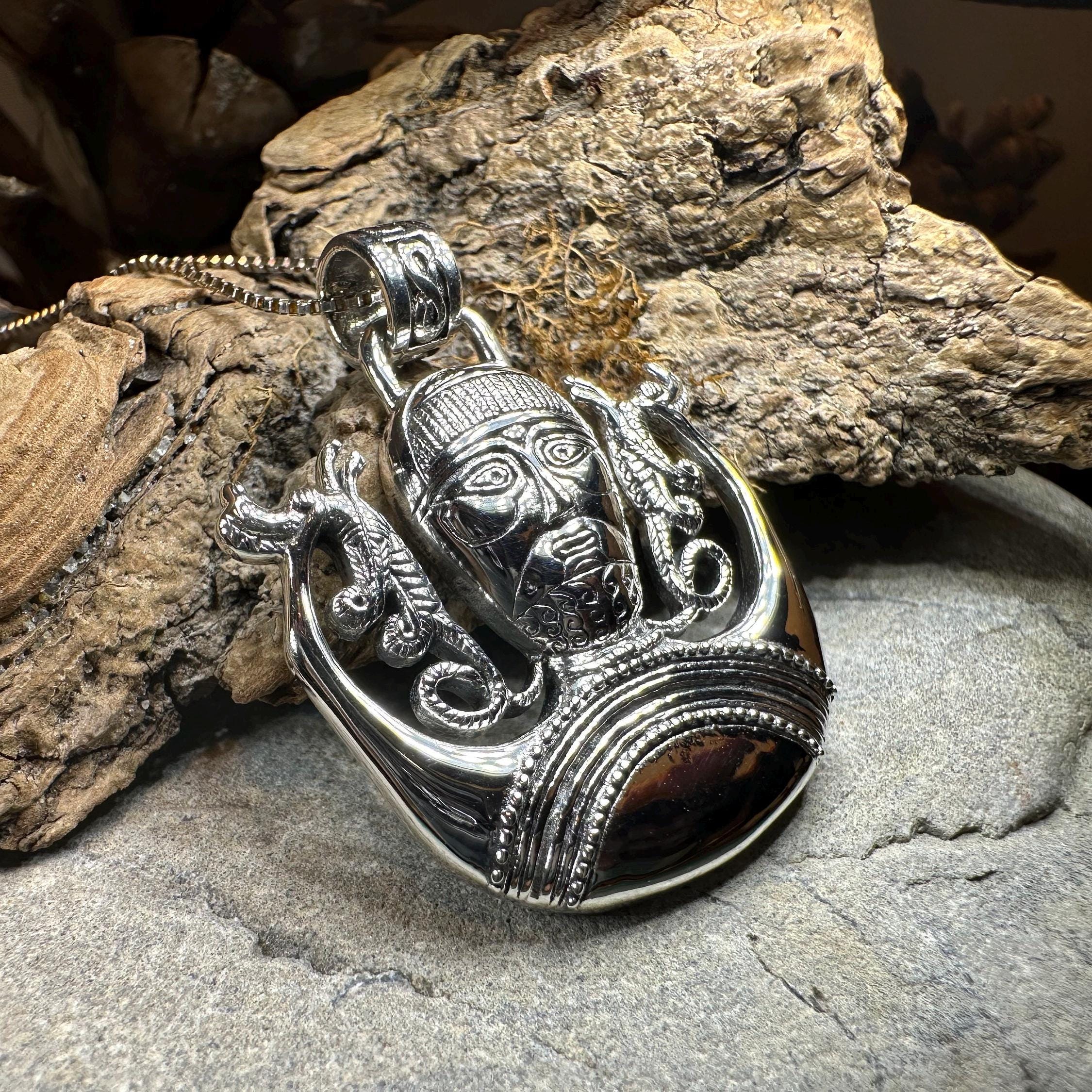 Hunt Master Cernunnos Necklace in Sterling Silver – Celtic Crystal