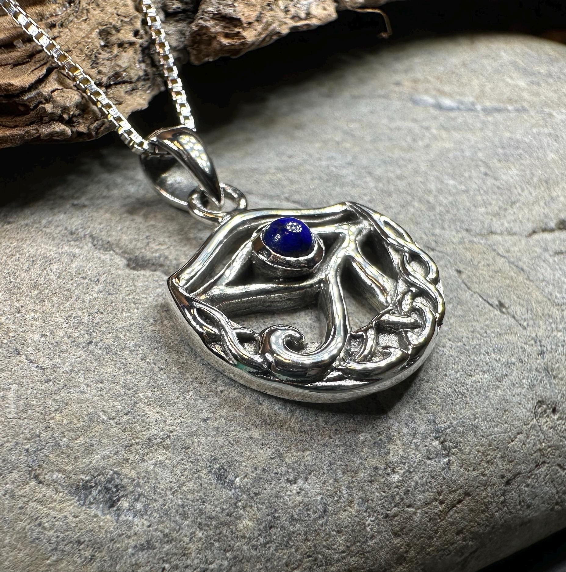 Lapis Lazuli Eye of Horus Necklace — view 7