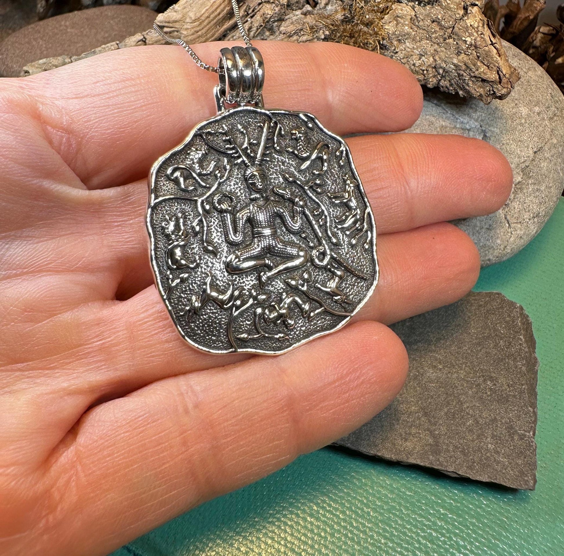 Forest King Cernunnos Necklace in Sterling Silver — view 6
