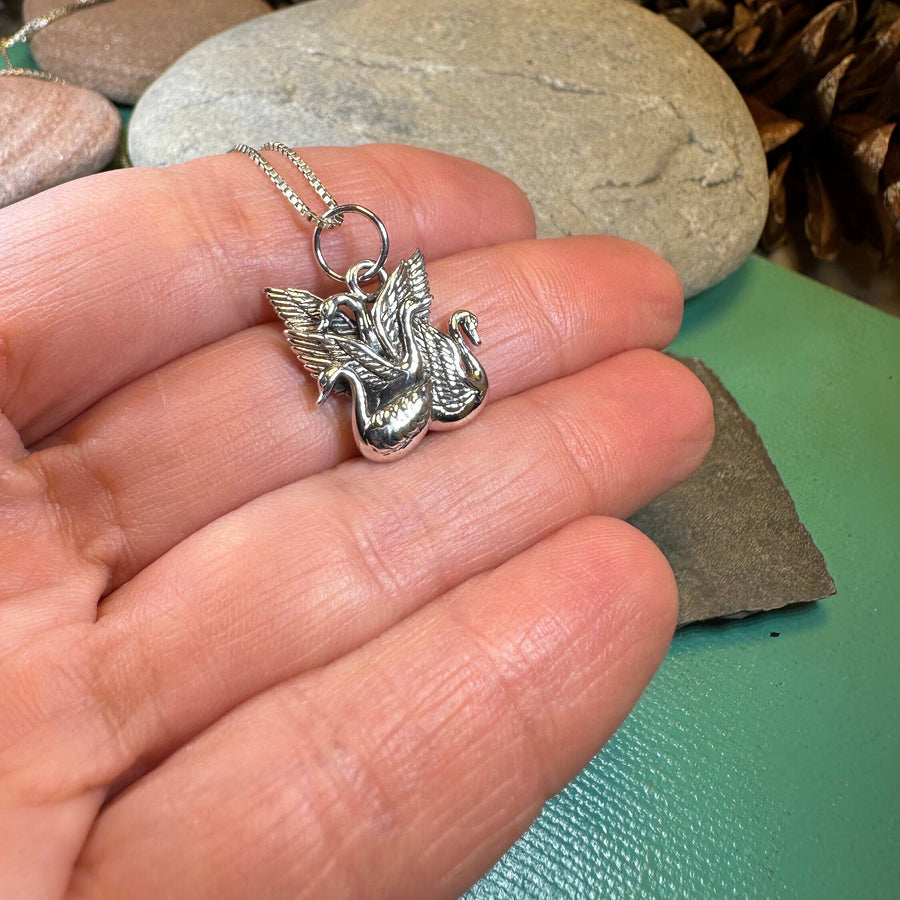 Swan Necklace, Children of Lir Jewelry, Celtic Jewelry, Mom Gift, Nature Necklace, Irish Jewelry, Ireland Jewelry, Nature Necklace