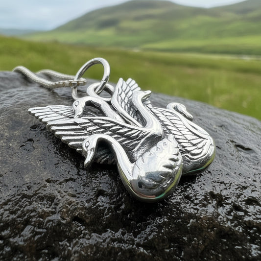 Swan Necklace, Children of Lir Jewelry, Celtic Jewelry, Mom Gift, Nature Necklace, Irish Jewelry, Ireland Jewelry, Nature Necklace