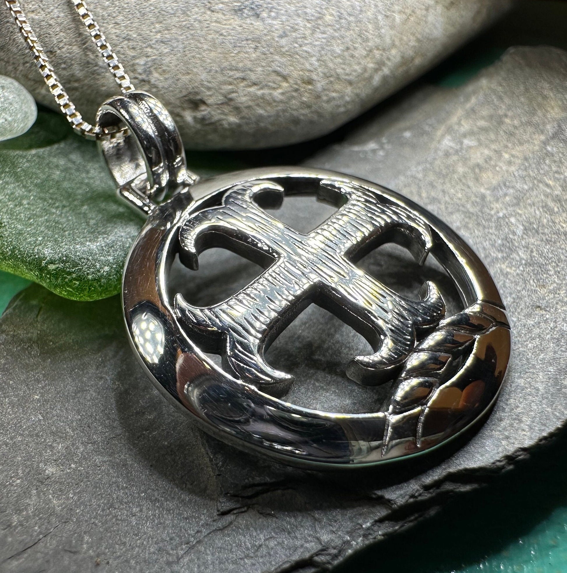 Celtic Cross Necklace, Medieval Jewelry, Round Cross Pendant, First Communion Gift, Spiritual Jewelry, Celtic Jewelry, Religious Jewelry
